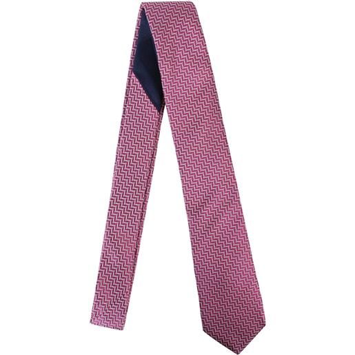 MISSONI cravatta rosa con fantasia all over per uomo