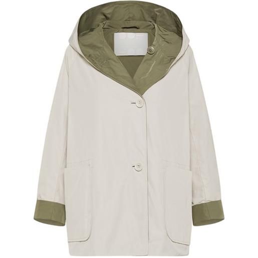 OOF giacca reversible donna cream/army green
