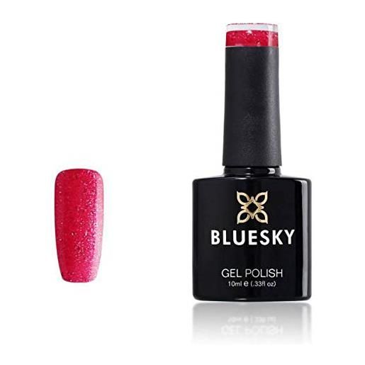 Bluesky smalto per unghie gel, bright pink glitter, xk33, rosa, neon, luccichio (per lampade uv e led) - 10 ml