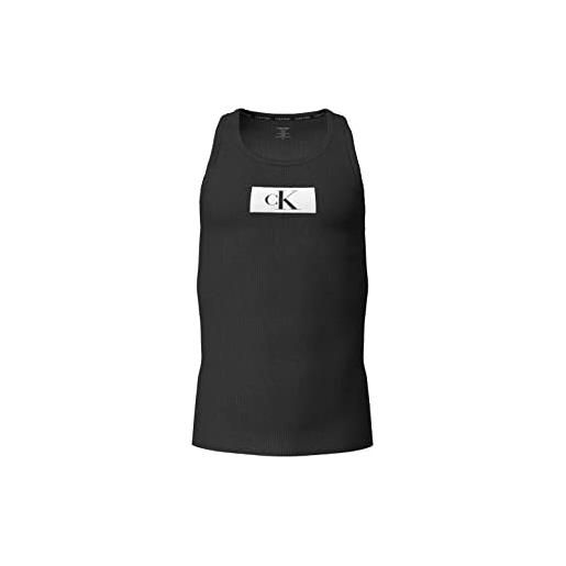 Calvin Klein tank top, costine, cotone, uomo (m, black)