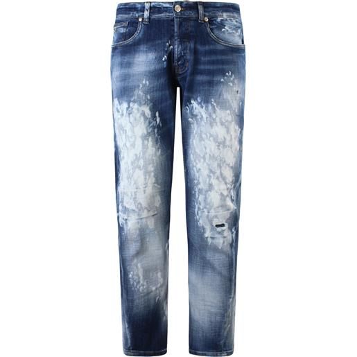 JOHN RICHMOND jeans con fantasia a macchie per uomo