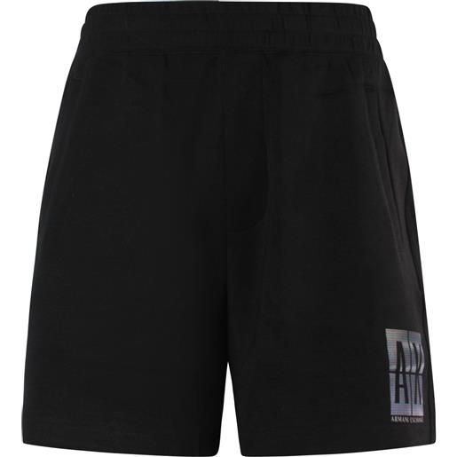 ARMANI EXCHANGE short nero con mini logo per uomo