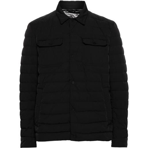 Herno giacca-camicia con effetto trapuntato - nero