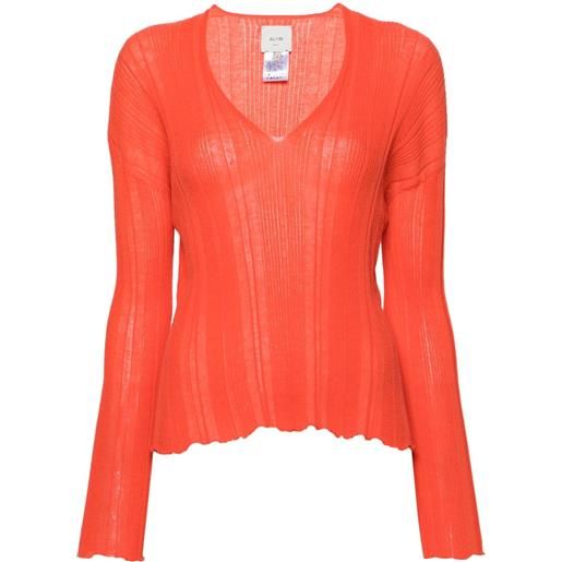 Alysi maglione con scollo a v - arancione