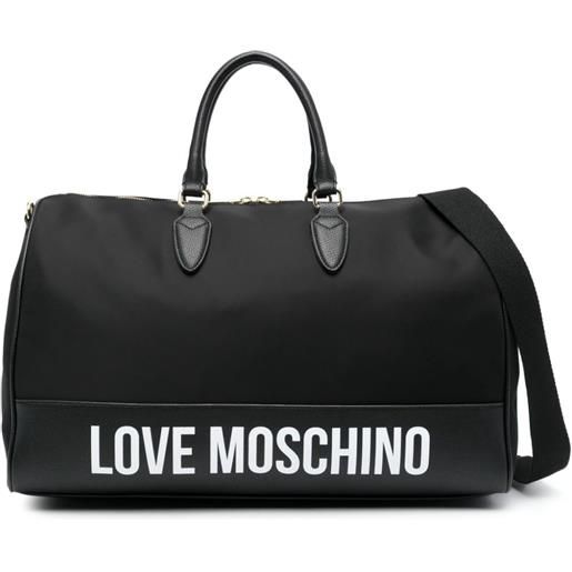 Love Moschino borsone con stampa - nero