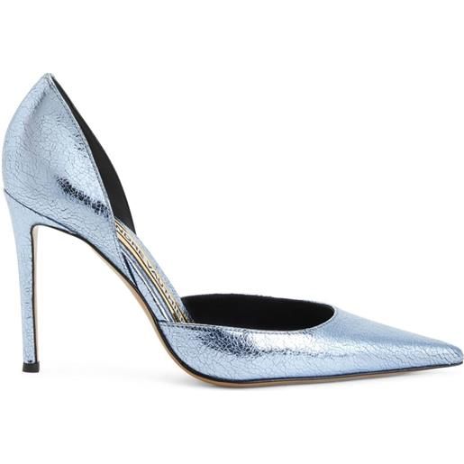Alexandre Vauthier sandali con effetto metallizzato - blu