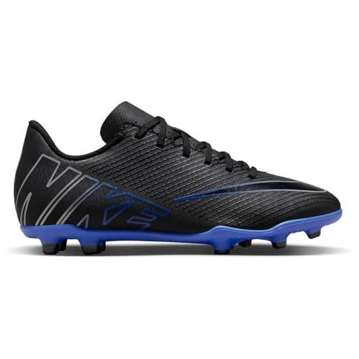 Nike vapor 15 club fg/mg, scarpe da calcio, black/chrome/hyper r, 36 eu