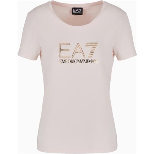 EA7 t-shirt rosa donna EA7 shiny in cotone stretch 8ntt67