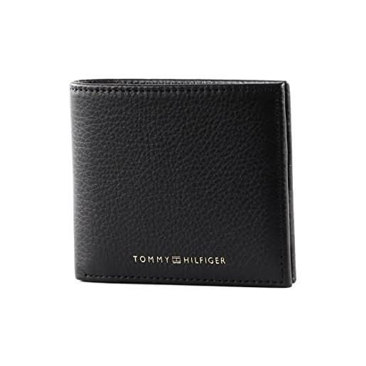 Tommy Hilfiger premium leather mini cc wallet am0am10241, portafogli uomo, nero (black), os