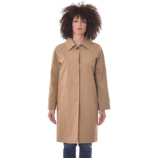 PETER HADLEY WOMAN trench cammello in cotone