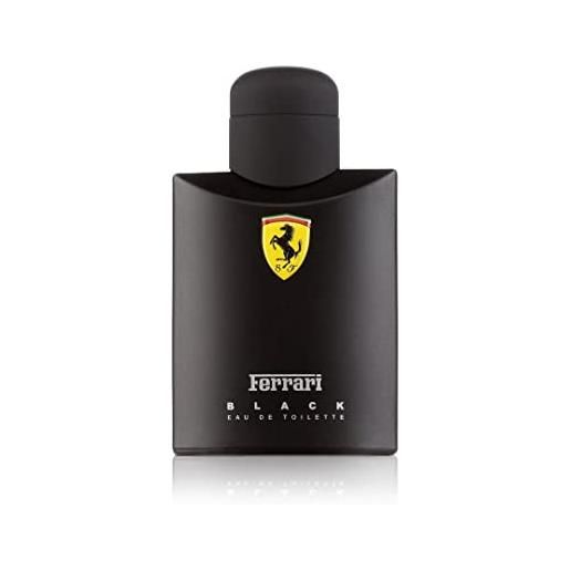 Ferrari black, eau de toieltte spray, da uomo, 125 ml