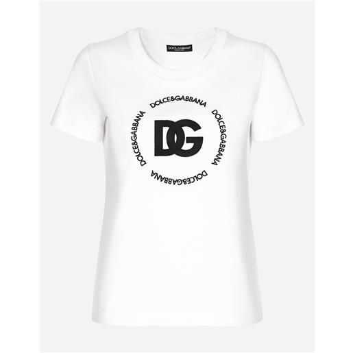 Dolce & Gabbana t-shirt in jersey con logo dg