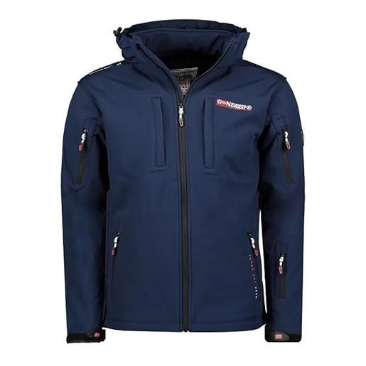 Geographical Norway tunar men - softshell uomo impermeabile con cappuccio - abbigliamento giacca vento tattica outdoor - escursionismo - trekking autunno invernale primavera (cachi l)