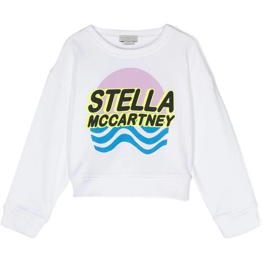 Stella McCartney kids felpa in cotone bianco