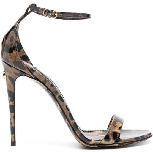 Dolce & Gabbana sandali leopardati 110mm - nero