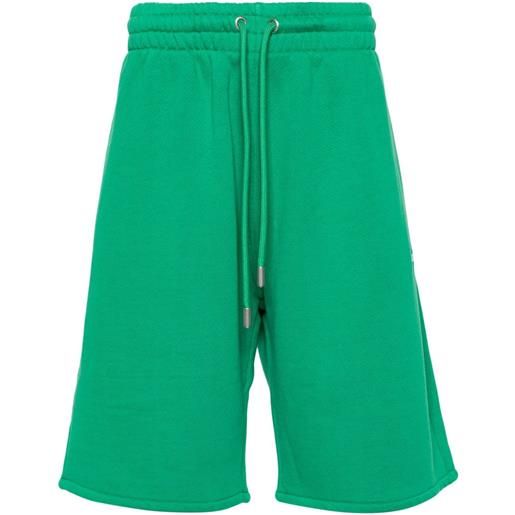 Off-White shorts sportivi con ricamo - verde