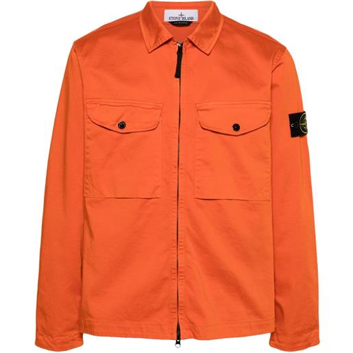 Stone Island giacca-camicia compass - arancione