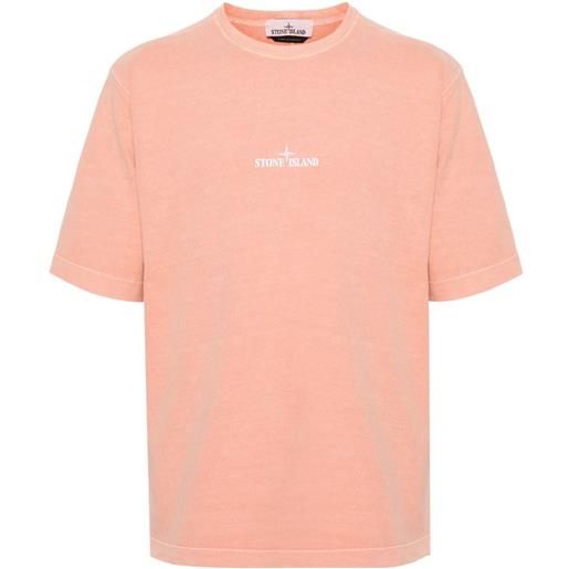 Stone Island t-shirt con stampa - arancione