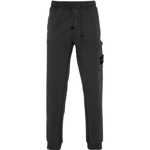 Stone Island pantaloni sportivi con applicazione compass - grigio