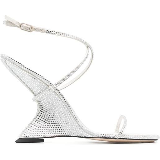 Studio Amelia sandali con cristalli 110mm - bianco