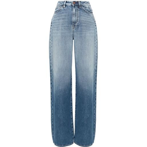 3x1 jeans a gamba ampia - blu