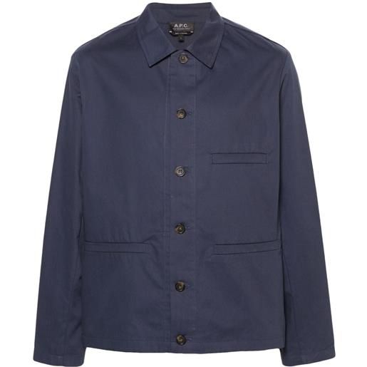 A.P.C. camicia con taschino - blu