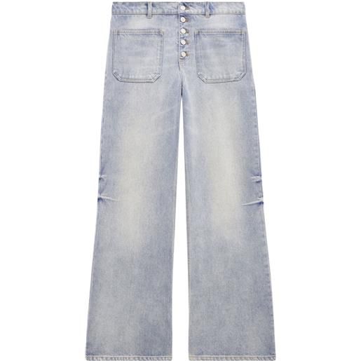Courrèges jeans con ricamo - blu