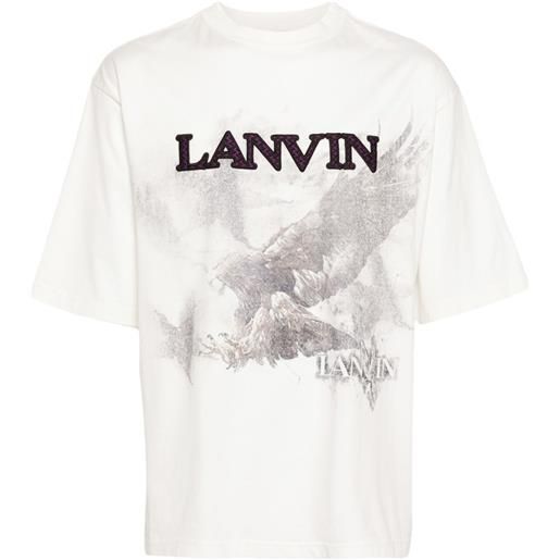 Lanvin t-shirt con stampa eagle x future - bianco