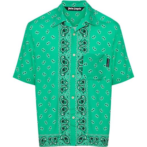 Palm Angels camicia con stampa paisley - verde