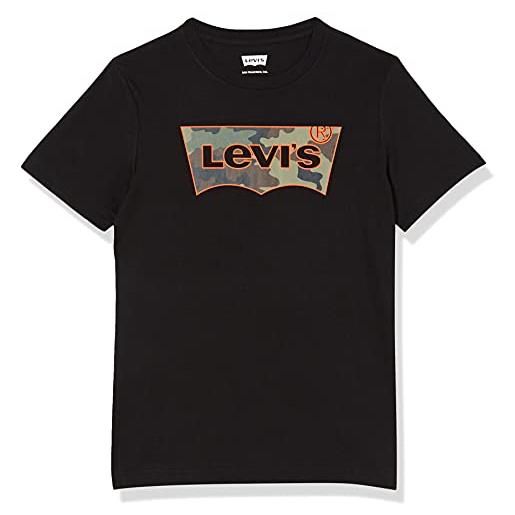 Levi's lvb short slv graphic te shirt bambini e ragazzi, nero, 10 anni