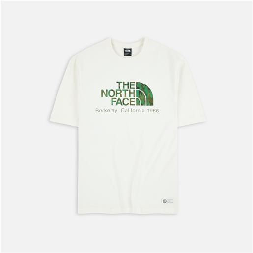 The North Face scrap berkeley california t-shirt white dune/optic emerald uomo