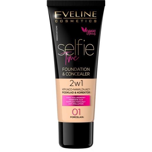 Eveline Make Up eveline selfie time 2w1 primer per il viso 30 ml porcelain