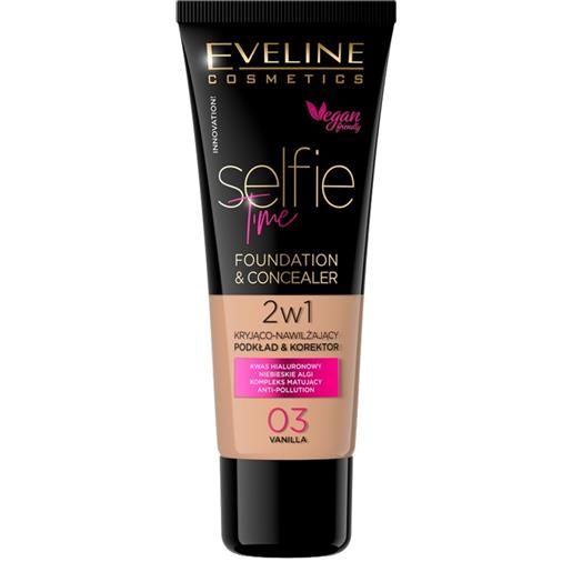 Eveline Make Up eveline selfie time 2w1 primer per il viso 30 ml vanilla