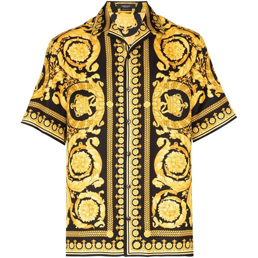 Versace camicia con stampa barocca - giallo