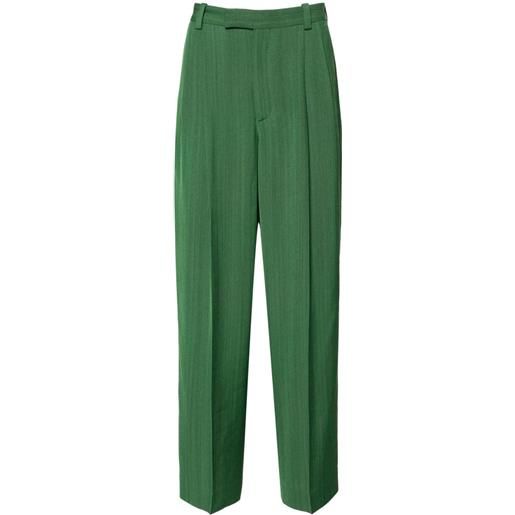 Jacquemus pantaloni le pantalon titolo a gamba ampia - verde
