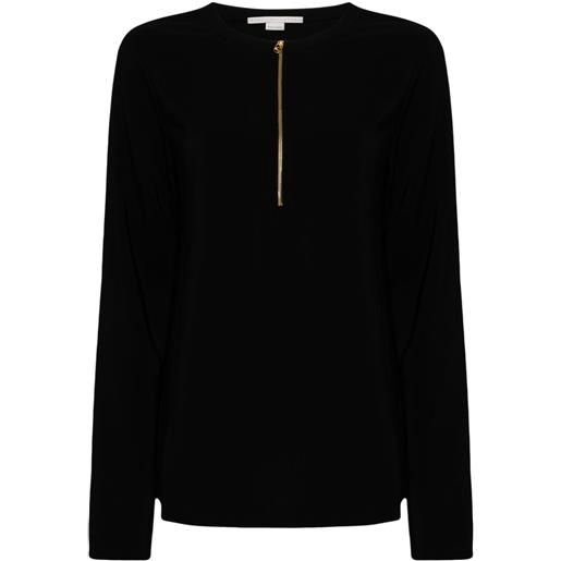 Stella McCartney maglione con mezza zip - nero