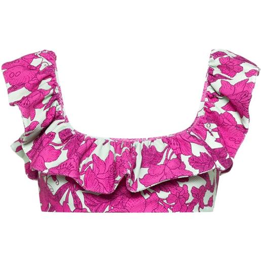 La DoubleJ top bikini a fiori - rosa