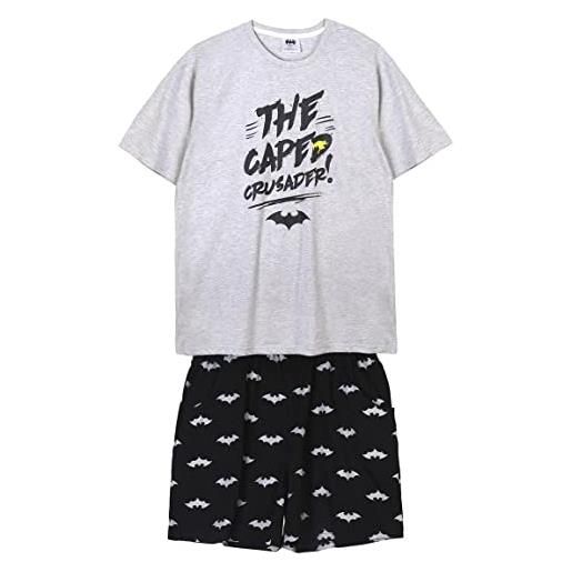 CERDÁ LIFE'S LITTLE MOMENTS uomo batman | pigiama di cotone 100% da 2 pezzi set, grigio, normale bambini e ragazzi