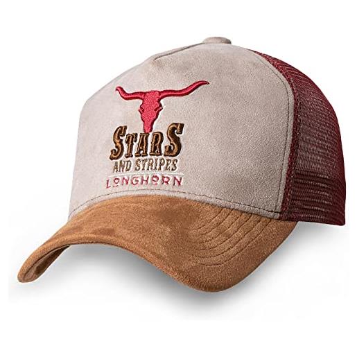 STARS & STRIPES cappellino da baseball westerncap longhorn, multicolore, taglia unica