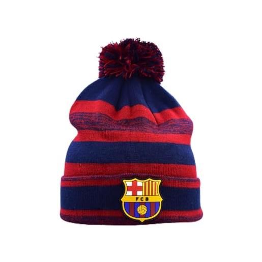 FC Barcelona - cappello invernale ufficiale gorro para clima frío barça, bambini e ragazzi, taglia unica