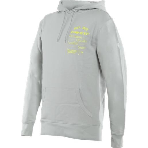 Dainese paddock hoodie glacier gray fluo yellow | dainese