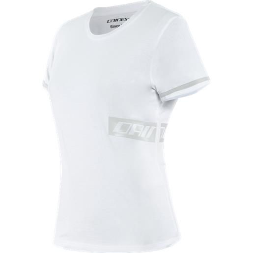 Dainese paddock lady t-shirt white/glacier-gray (85f) | dainese