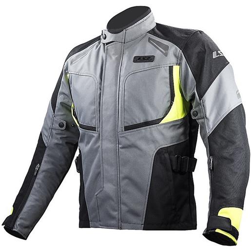 LS2 giacca moto phase man jacket grey black yellow | LS2
