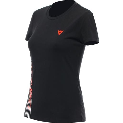 Dainese t-shirt logo lady black fluo-red | dainese