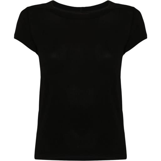 Rick Owens t-shirt con cuciture - nero