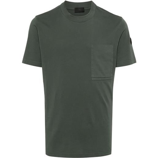 Moncler t-shirt con taschino - verde
