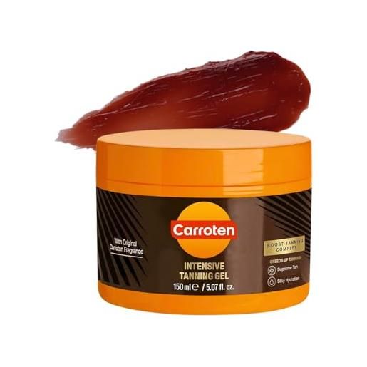 Carroten intensive tanning gel 150 ml - acceleratore di abbronzatura con olio di cocco e vitamine a ed e - carotten gel abbronzante per un'abbronzatura veloce