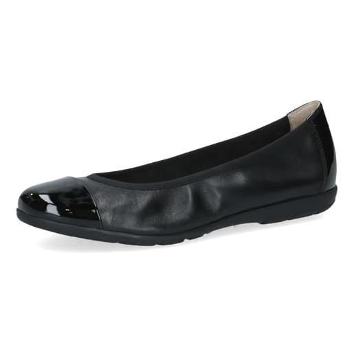 Caprice donna ballerine in pelle verniciata, nero (black comb), 37 eu