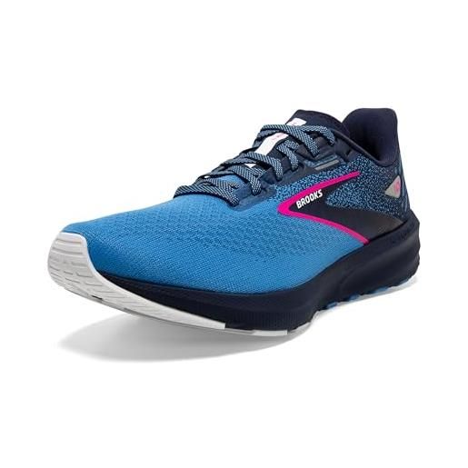 Brooks launch 10, sneaker donna, peacoat marina blue pink glo, 39 eu