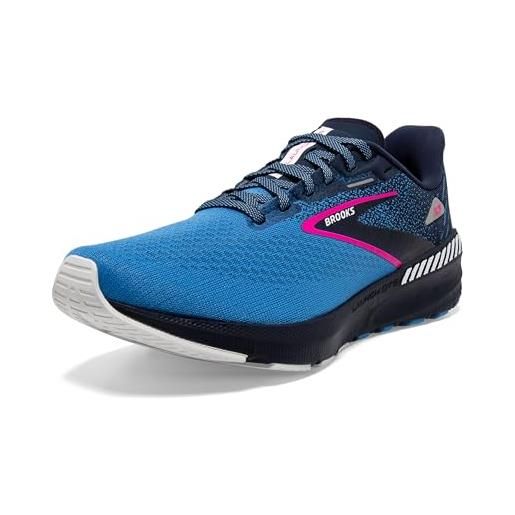 Brooks launch gts 10, sneaker donna, peacoat/marina blue/pink glo, 36 eu
